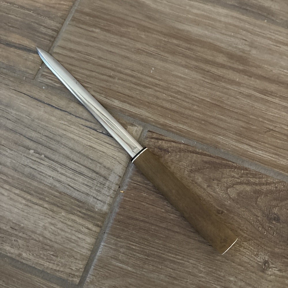 VTG Japanese Letter Opener Stainless Steel Blade Wood Handle Made in Japan 9.25"